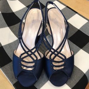 navy blue occasion shoes